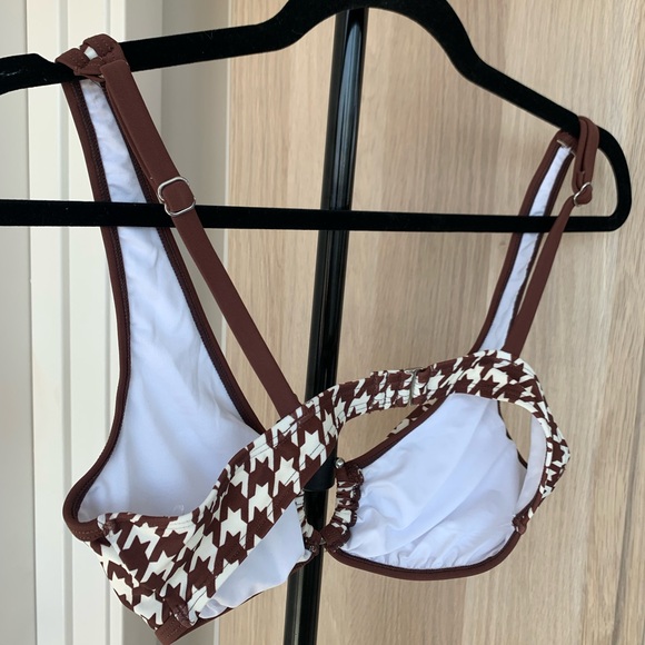 NWT Brown and White Houndstooth Bikini - Picture 5 of 9